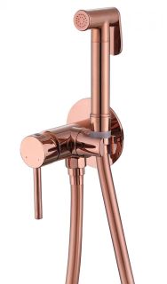 Гигиенический душ ABBER Wasser Kreis AF8125RG со смесителем розовое золото